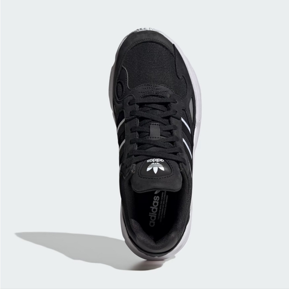 NIB Adidas Falcon Women's 7.5 Core Black White Chunky Retro Sneakers IG8301 - Picture 3 of 16